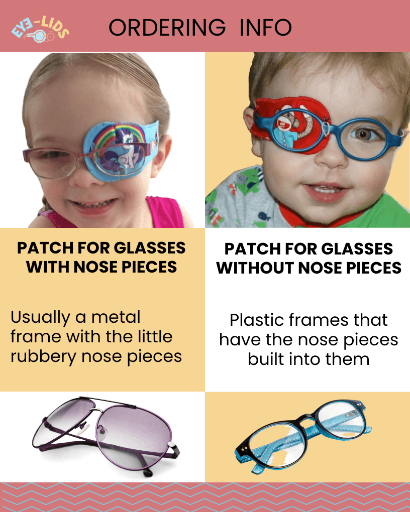 kids Eye Patches for Lazy Eye, Amblyopia Treatment, fabric eye patch sizing and style