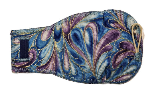 New Fabric~ Adult fabric eye patch for glasses, or pirate patch style - Flowy blues